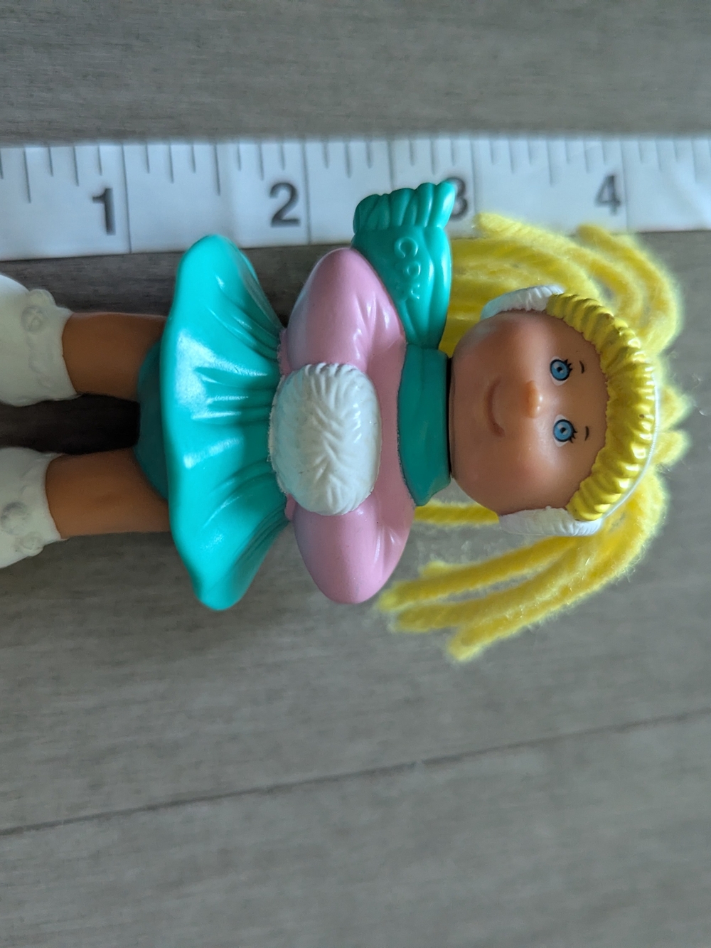 McDonald's Pink and Teal Winter Doll with Yellow Yarn Hair
